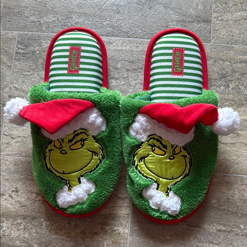 Grinch Christmas Slippers